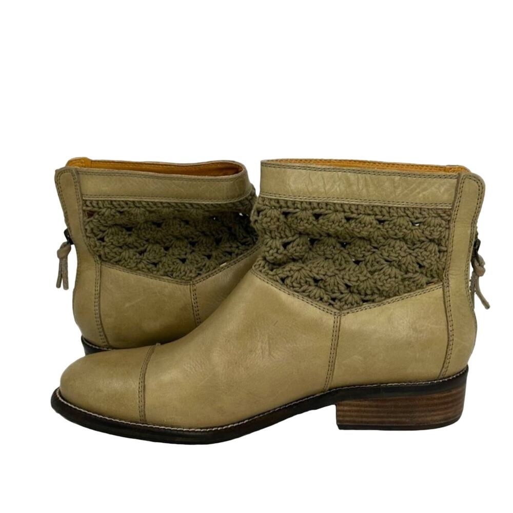NEW Latigo  Carly Crocheted Shaft Ankle Booties - STONE